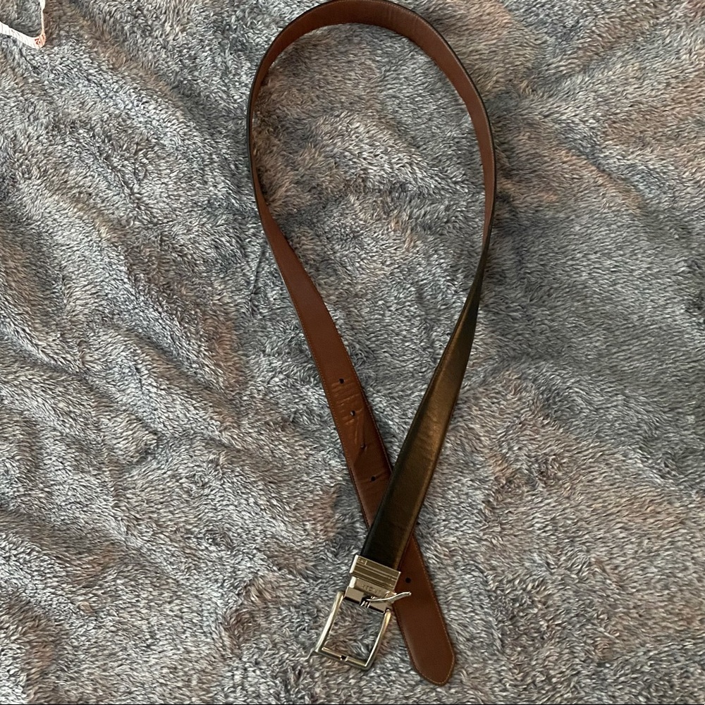 Black Tommy Hilfiger Belt with Silver buckle